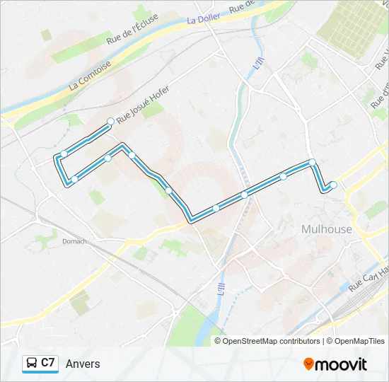 C7 Bus Line Map