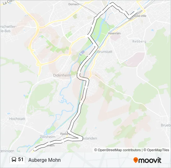 51 Bus Line Map