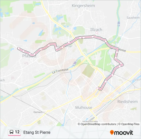 12 Bus Line Map