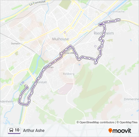 10 Bus Line Map