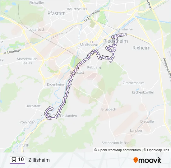 10 Bus Line Map