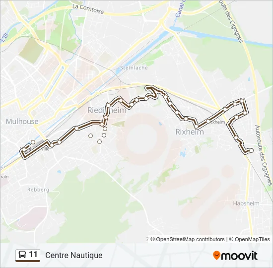 11 Bus Line Map
