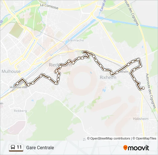 11 Bus Line Map