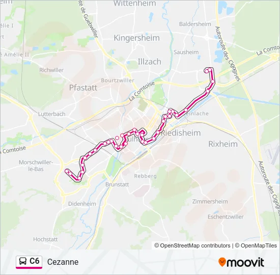 C6 Bus Line Map
