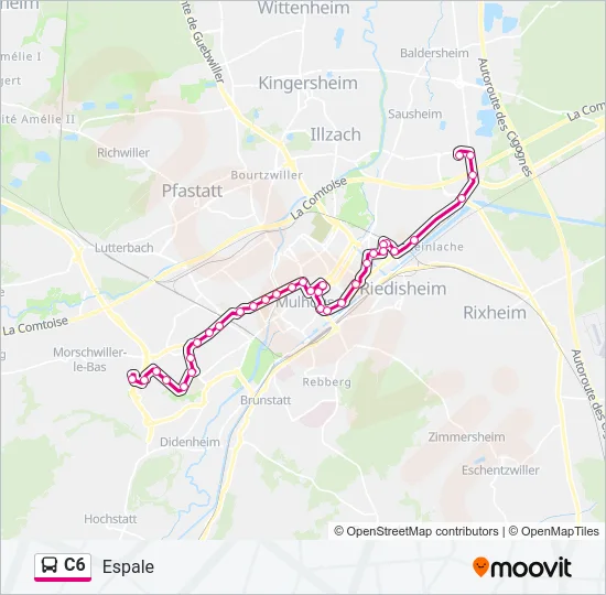 C6 Bus Line Map