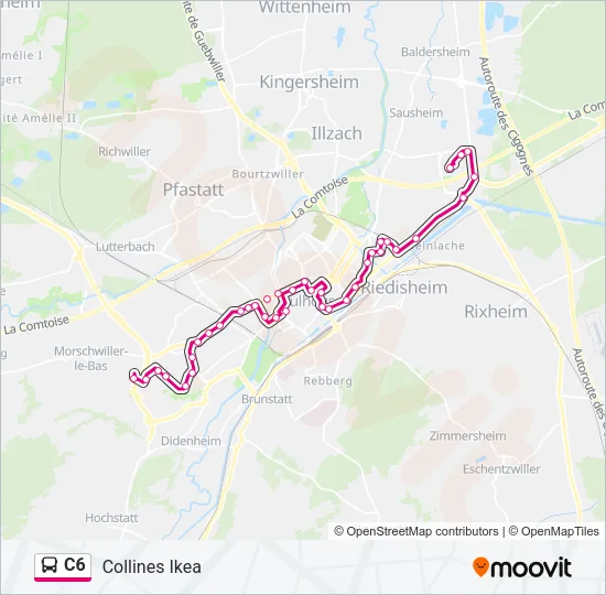 C6 Bus Line Map