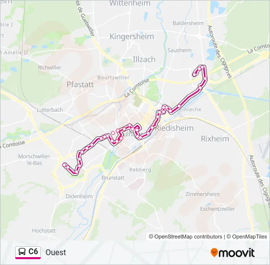 C6 Bus Line Map
