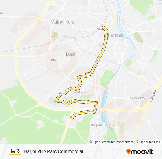 3 Bus Line Map