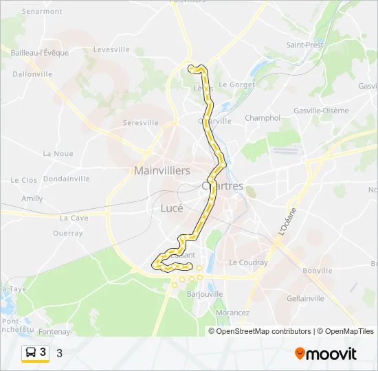 3 Bus Line Map