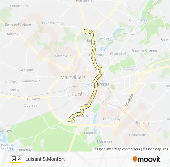 3 Bus Line Map