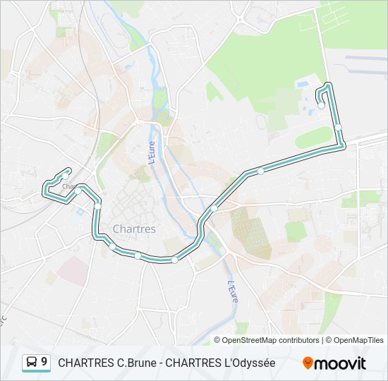 9 Bus Line Map