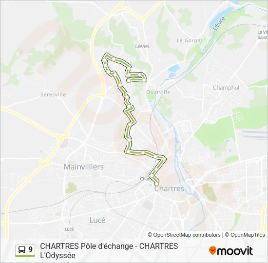 9 Bus Line Map