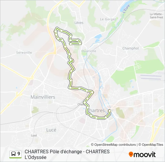9 Bus Line Map
