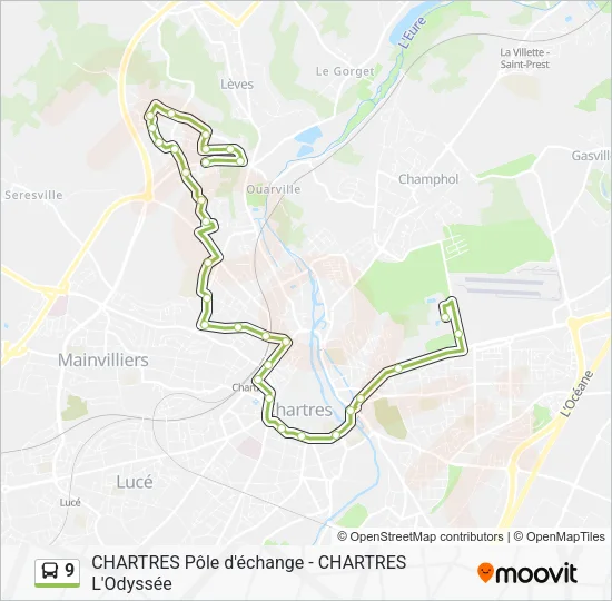 9 Bus Line Map
