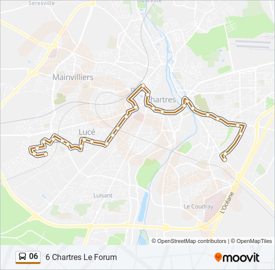 Plan de la ligne 06 de bus