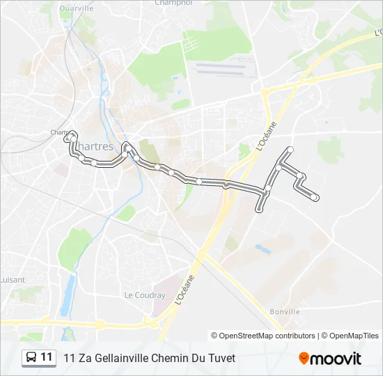 11 Bus Line Map