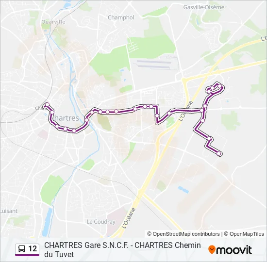 12 Bus Line Map