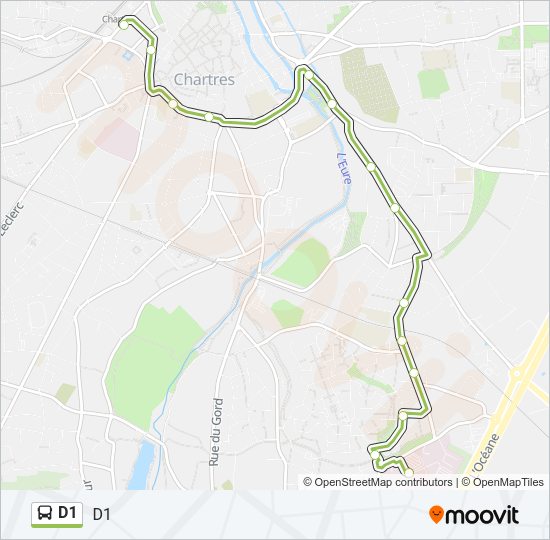 D1 Bus Line Map