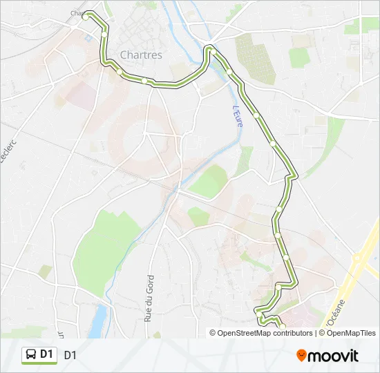 D1 Bus Line Map