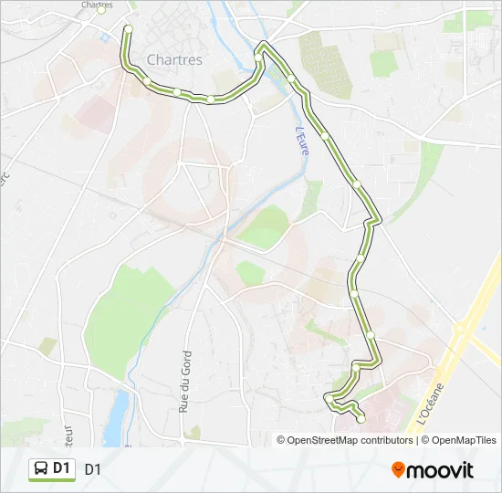 D1 Bus Line Map