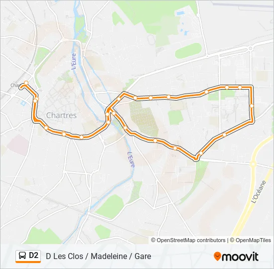 D2 Bus Line Map