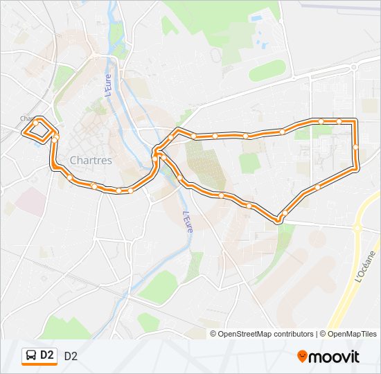 D2 Bus Line Map