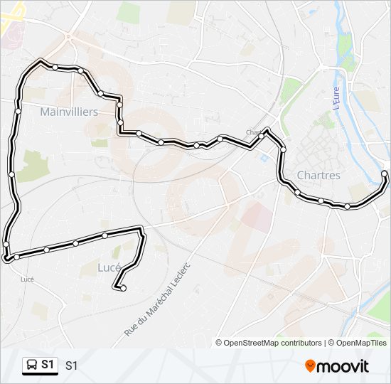 S1 Bus Line Map