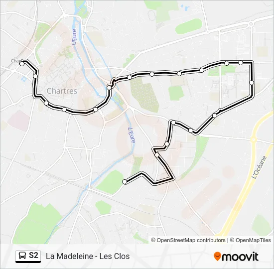 S2 Bus Line Map