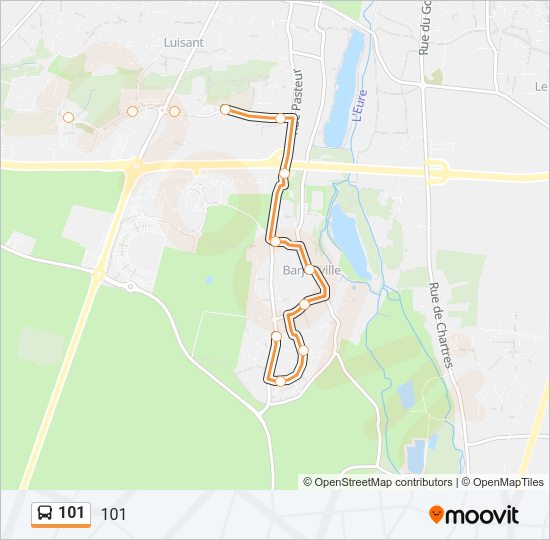101 Bus Line Map