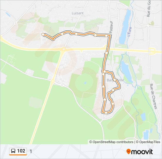 102 Bus Line Map