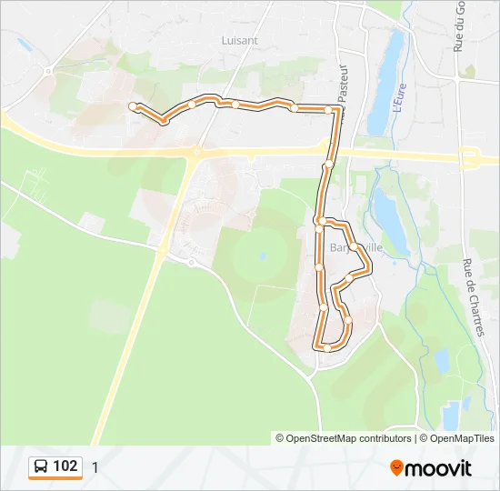 102 Bus Line Map