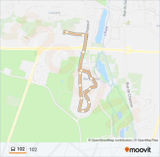 102 Bus Line Map