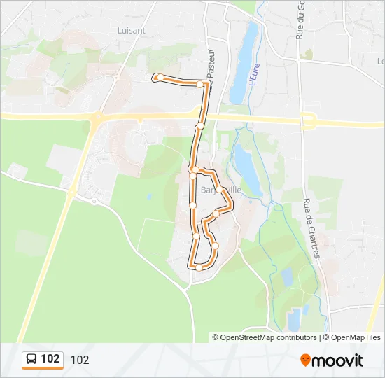 102 Bus Line Map