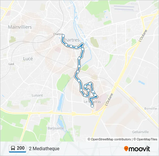 200 Bus Line Map