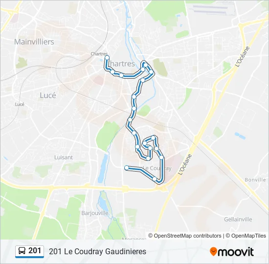201 Bus Line Map