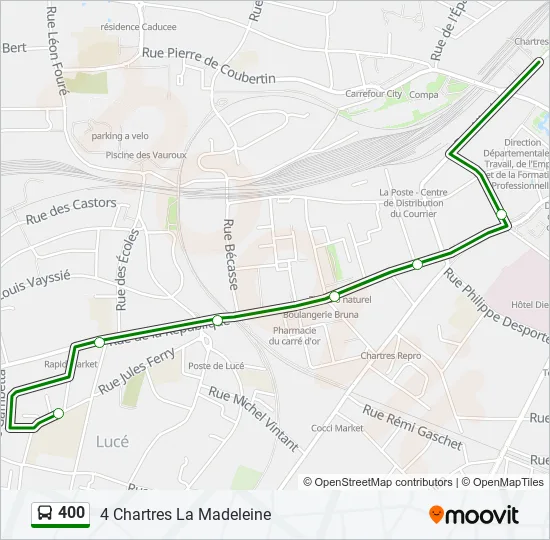 400 Bus Line Map