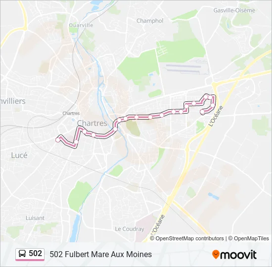 502 Bus Line Map
