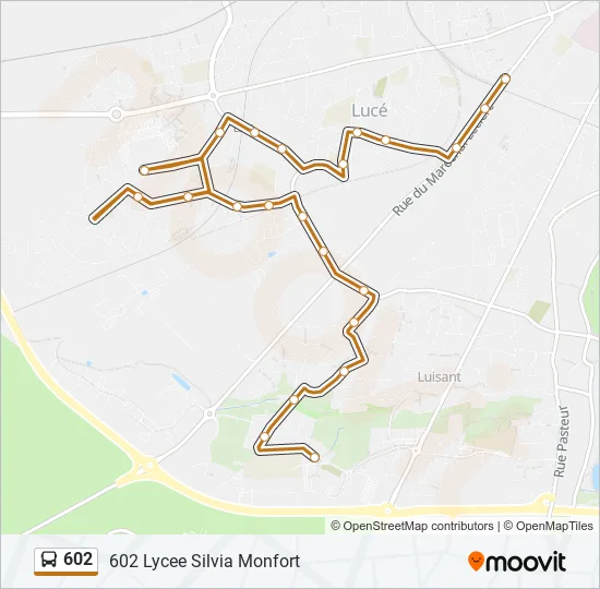 602 Bus Line Map
