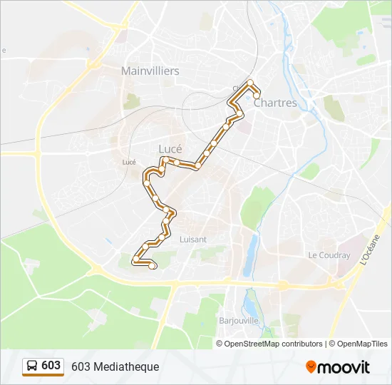 603 Bus Line Map