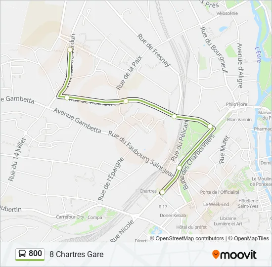 800 Bus Line Map