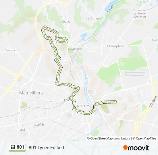 801 Bus Line Map