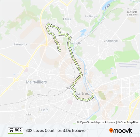 802 Bus Line Map