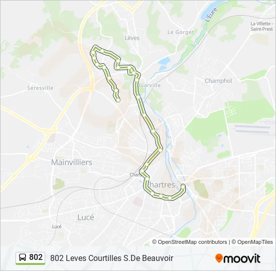 802 Bus Line Map