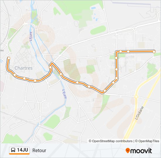 14JU Bus Line Map