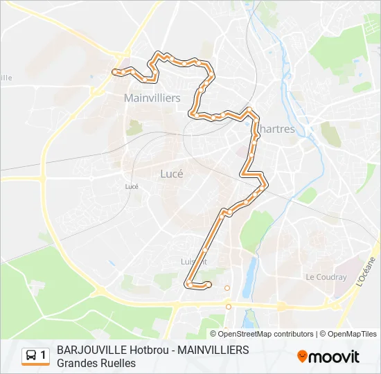1 Bus Line Map