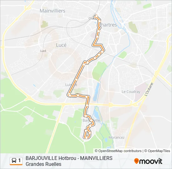 1 Bus Line Map