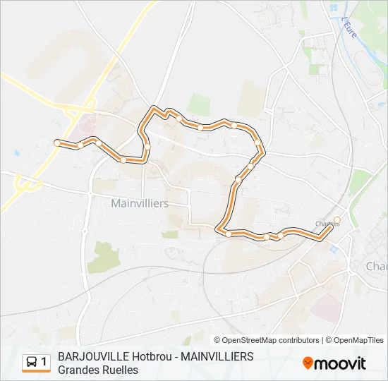 1 Bus Line Map