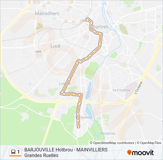 1 Bus Line Map