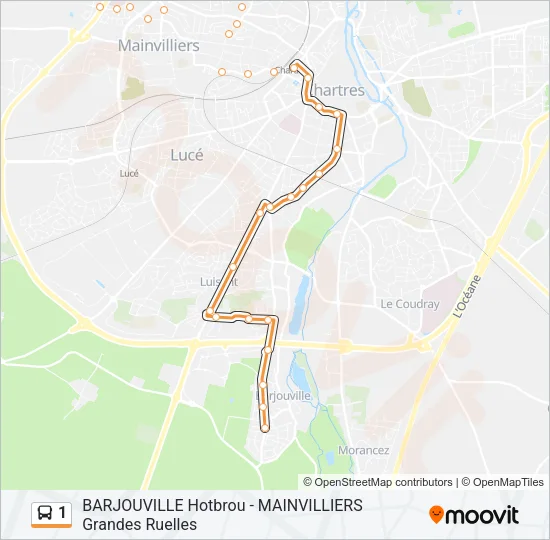 1 Bus Line Map