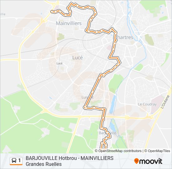1 Bus Line Map